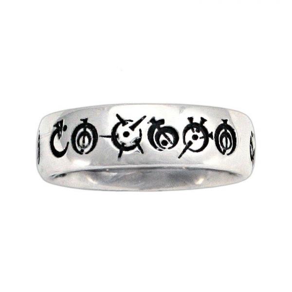 Customizable Steel Alphabet Ring - Customize your phrase! picture