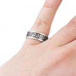 Faith - Hope - Love Furthark Rune Ring