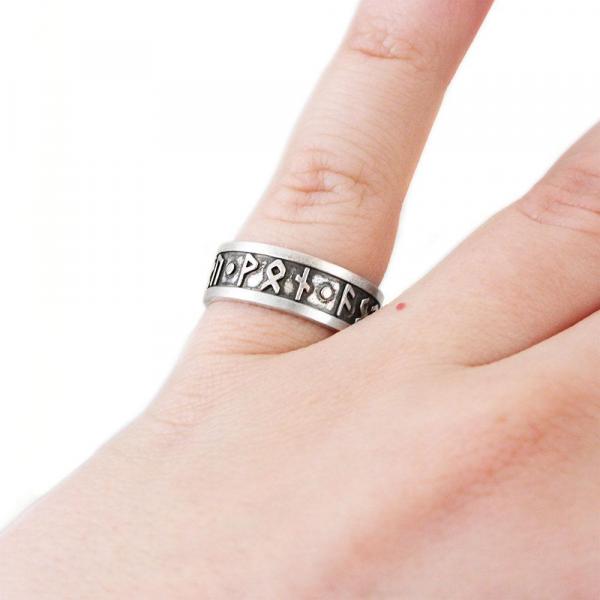 Faith - Hope - Love Furthark Rune Ring picture