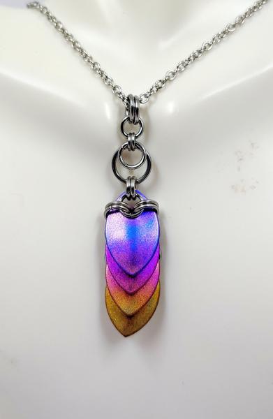 Sunset Fade Titanium Scale Pendant picture