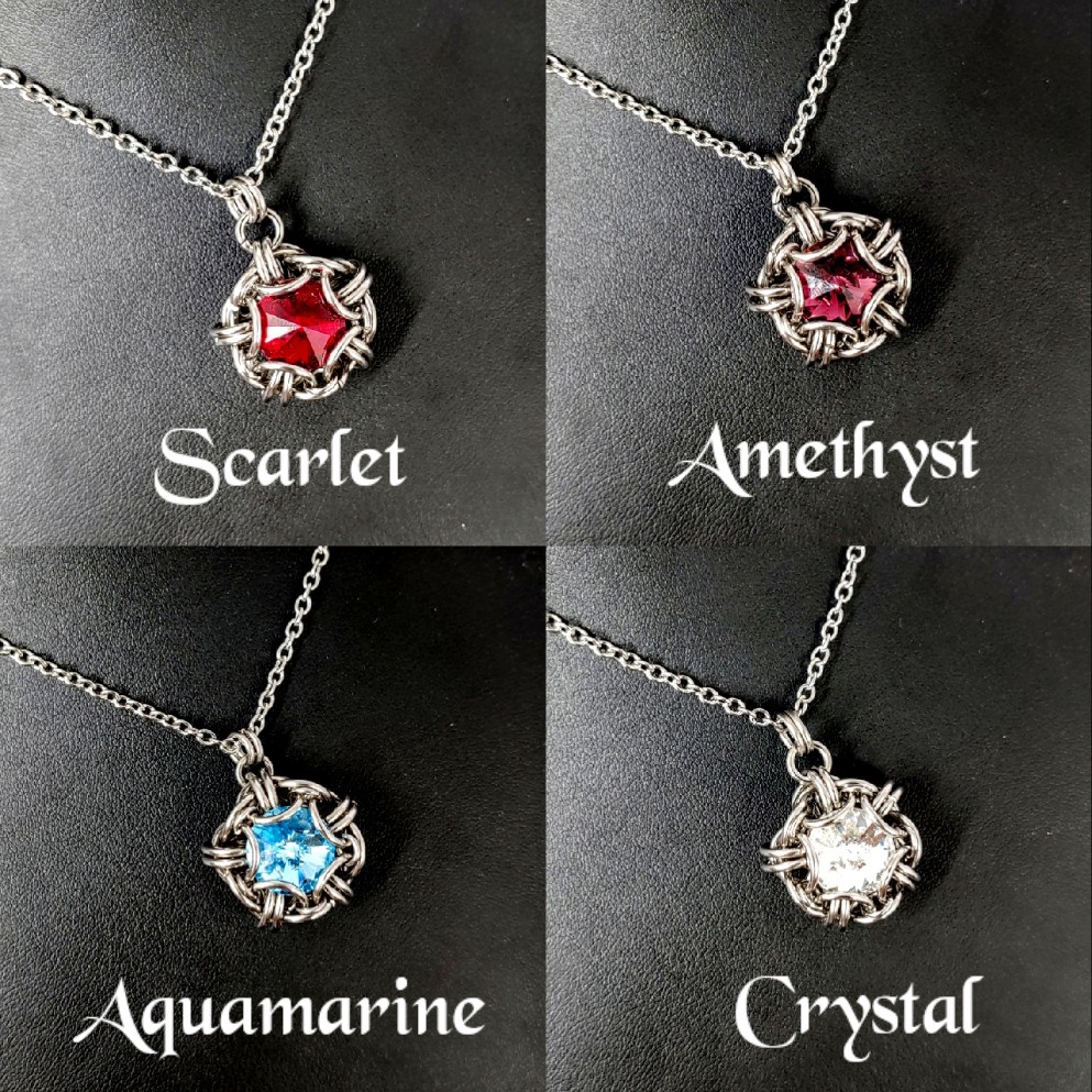 Stainless Steel and Swarovski Crystal Pendant picture