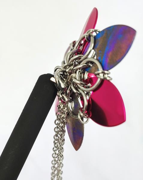 Hair Flower Hair Sticks: Pink and Purple Sunset Titanium picture