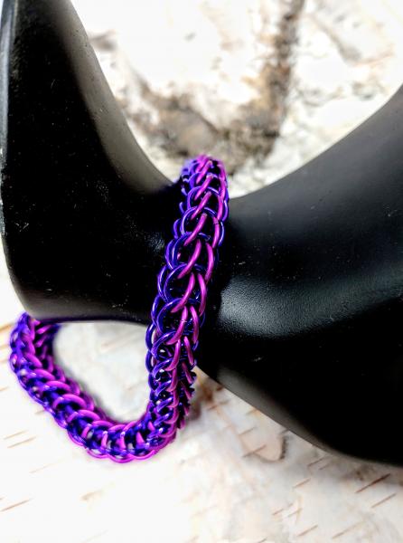 Double Purple Full Persian Chainmaille Bracelet picture