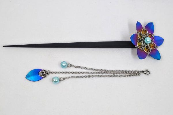 Hair Flower Hair Sticks: Sunset Fade Titanium picture