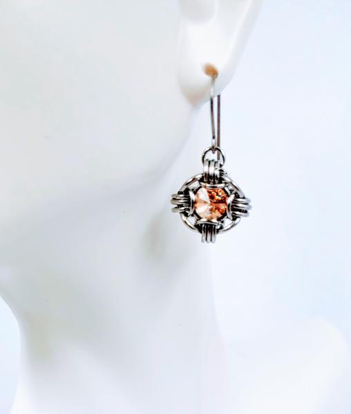 Mini Swarovski Crystal Chainmaille Earrings picture