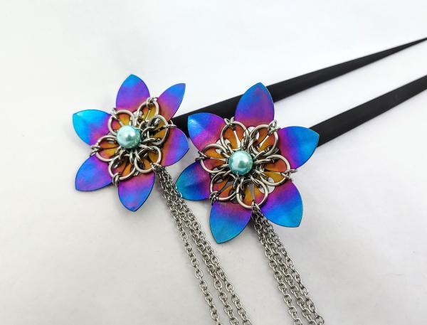 Hair Flower Hair Sticks: Sunset Fade Titanium picture