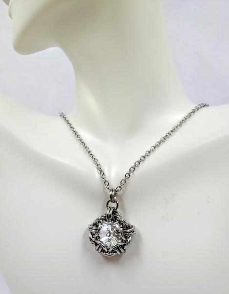 Stainless Steel and Swarovski Crystal Pendant picture