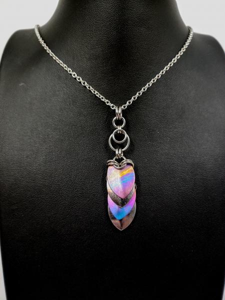 Purple Sunset Titanium and Stainless Steel Scale Pendant picture