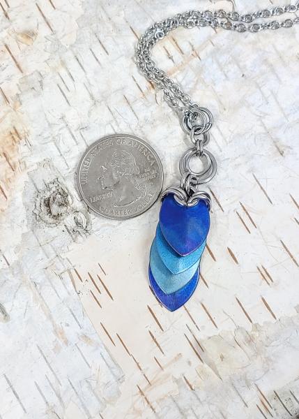 Faded Denim Titanium Scale Pendant picture