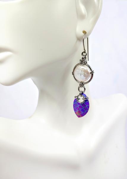 Mermaid's Treasure Earrings: Purple Scale picture