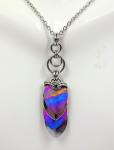 Purple Sunset Titanium and Stainless Steel Scale Pendant