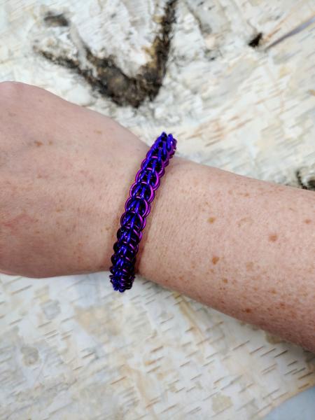 Double Purple Full Persian Chainmaille Bracelet picture