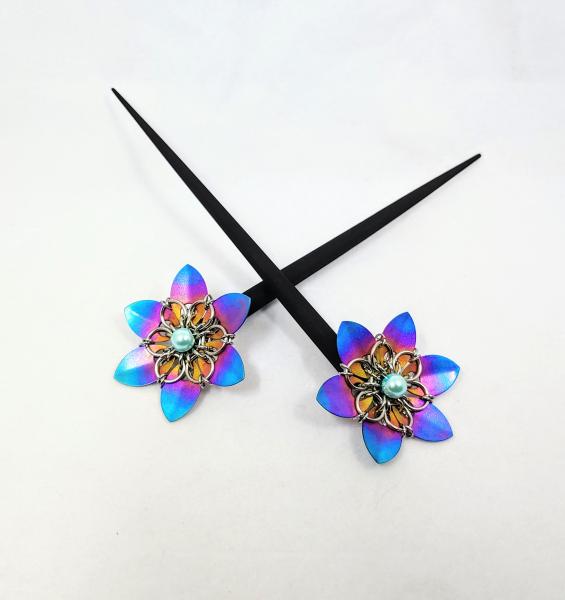 Hair Flower Hair Sticks: Sunset Fade Titanium picture