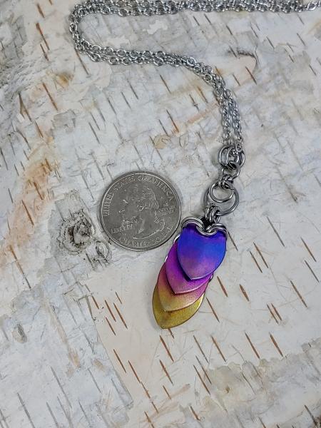 Sunset Fade Titanium Scale Pendant picture