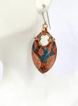Tree of Life: Engraved Patina Copper Earrings