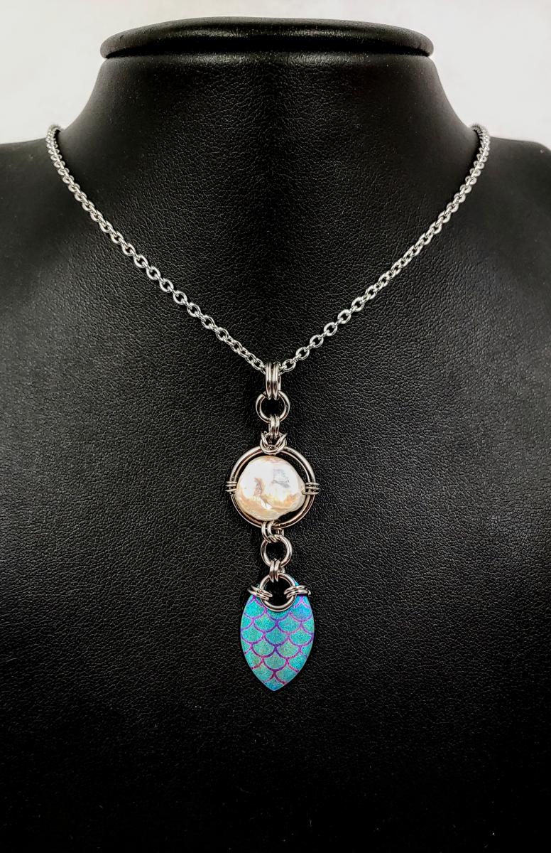 Mermaid's Treasure Pendant: Teal Titanium picture