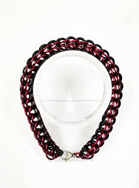 Red and Black Full Persian Chainmaille Bracelet picture