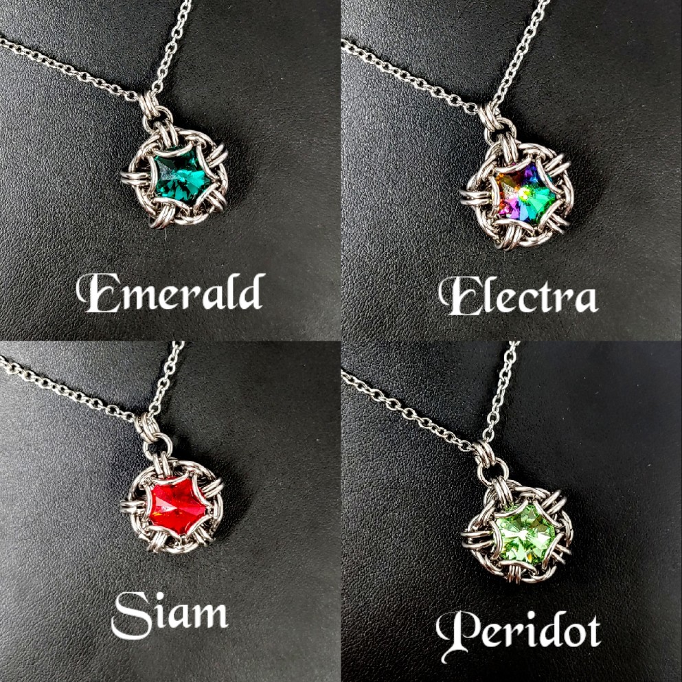 Stainless Steel and Swarovski Crystal Pendant picture