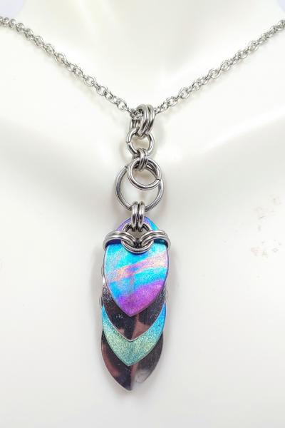 Tropical Sunset Titanium Scale Pendant