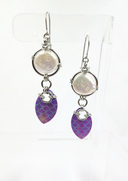 Mermaid's Treasure Earrings: Purple Scale picture