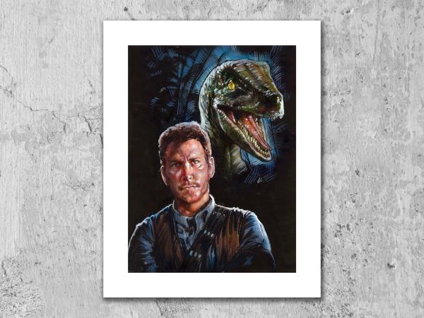 Owen and Blue, Jurassic World picture