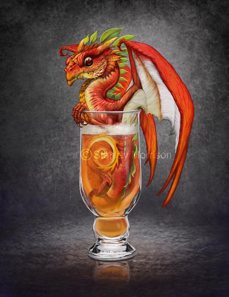 Drinks & Dragons (drink glasses) Prints picture