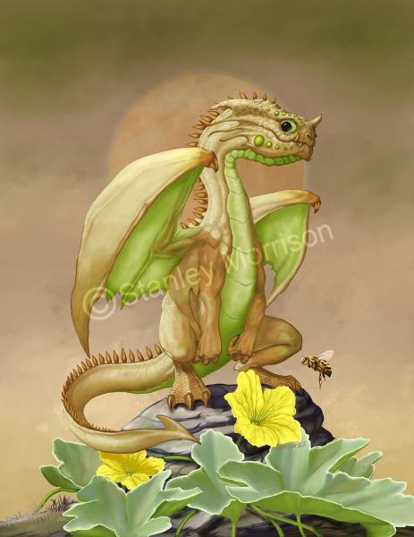 Garden Dragons (Nuts and Melons)Prints picture