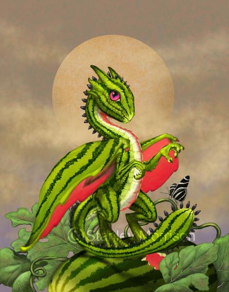 Garden Dragons (Nuts and Melons)Prints picture