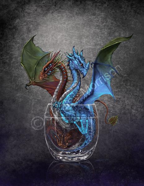 Drinks & Dragons (drink glasses) Prints picture