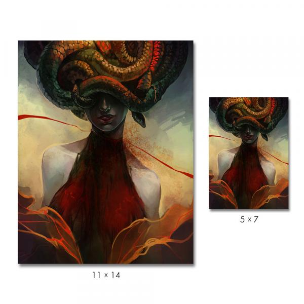 5" x 7" // 11" x 14" Medusa Print picture