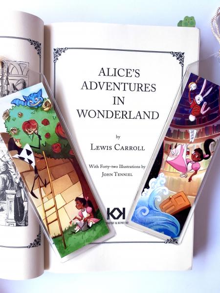 Alice in Wonderland Double Sided Bookmark