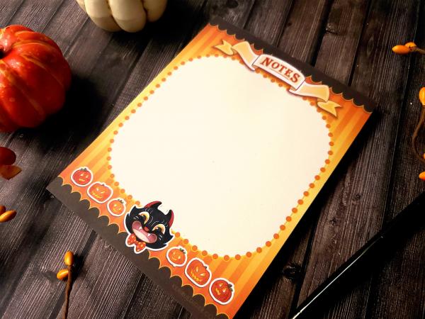 Halloween Cat Notepad picture