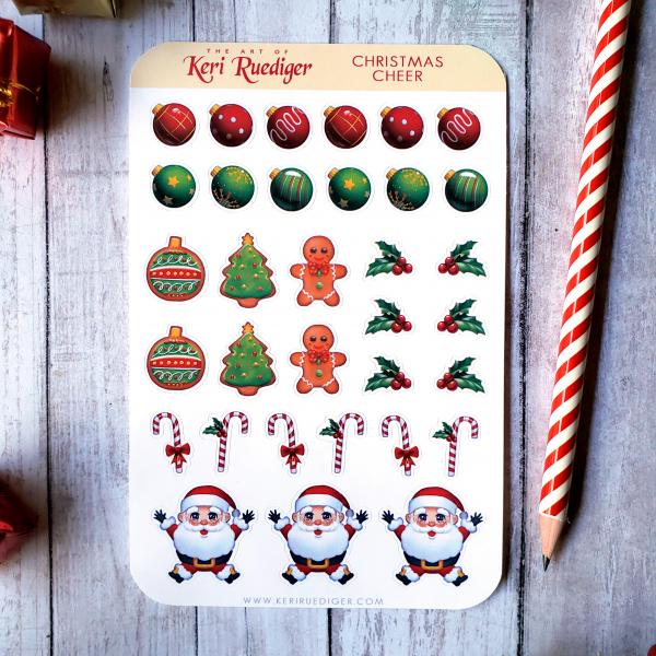 Santa Christmas Cheer Planner Sticker Sheet picture