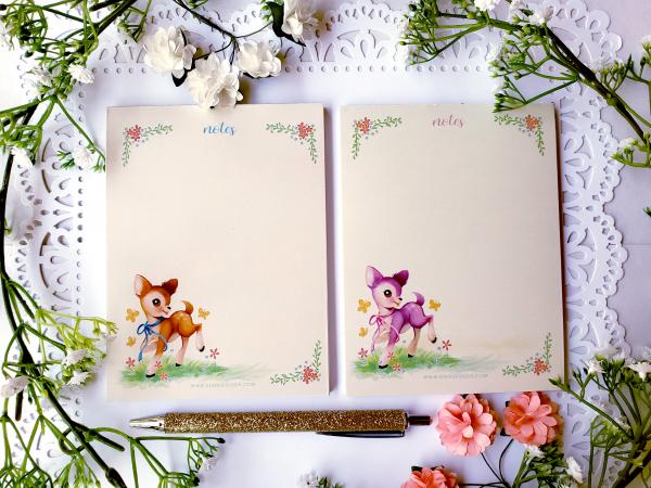 Deer Friends Spring Notepad