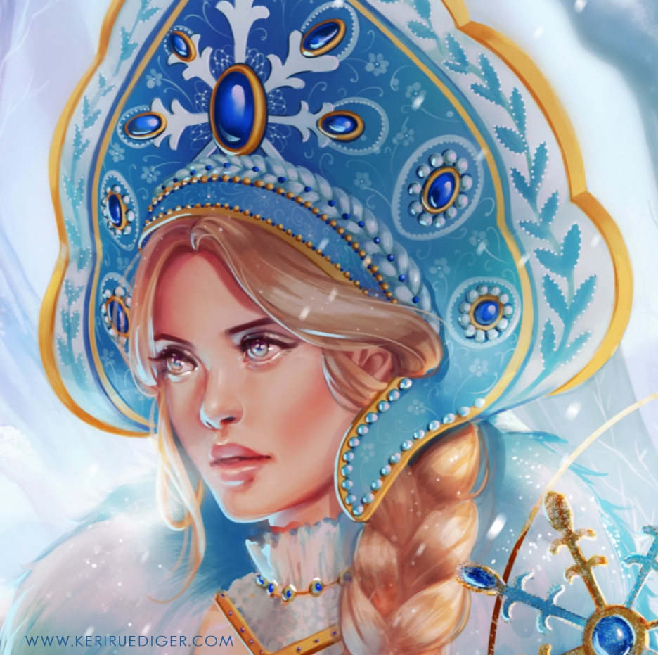 5" x 7" // 11" x 14" Snow Queen Print picture