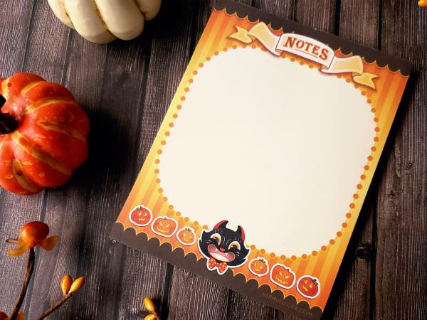 Halloween Cat Notepad