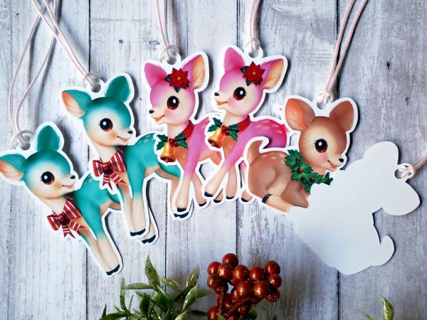 Deer Friends Gift Tag with Ribbon picture