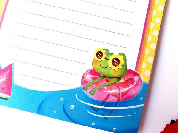 Summer Sunshine Frog Notepad picture