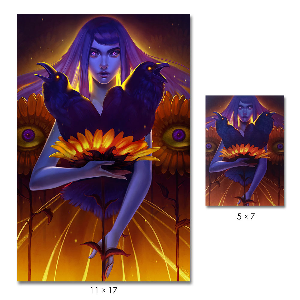 5" x 7" // 11"x 17" Sunflower Print picture