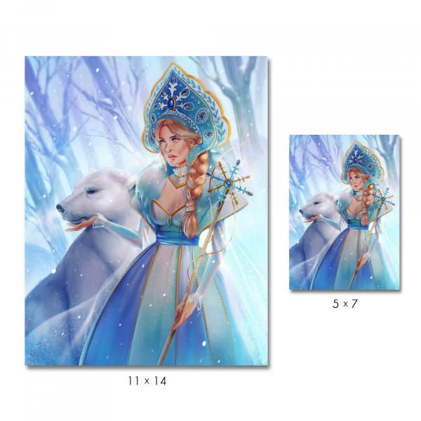 5" x 7" // 11" x 14" Snow Queen Print picture