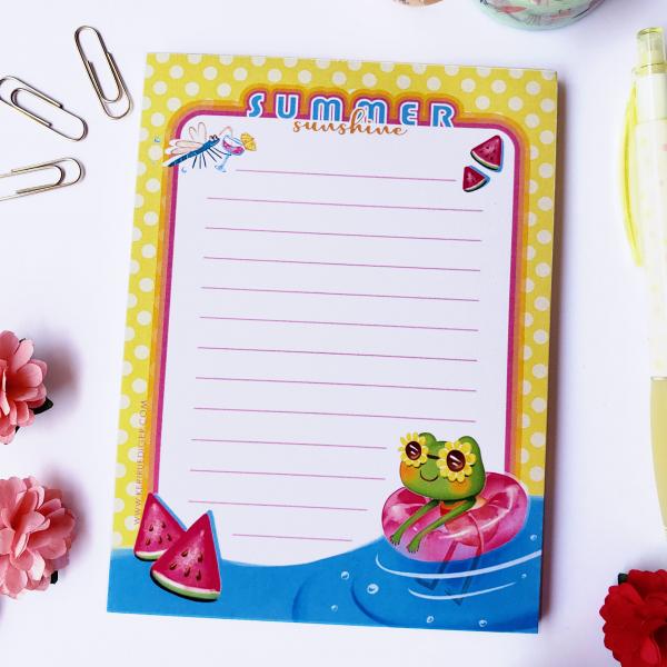 Summer Sunshine Frog Notepad picture