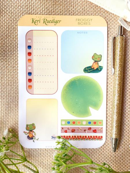 Cute Frog Planner Sticker Sheet picture