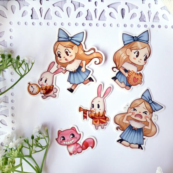 Cute Alice in Wonderland Vinyl Sticker Pack picture