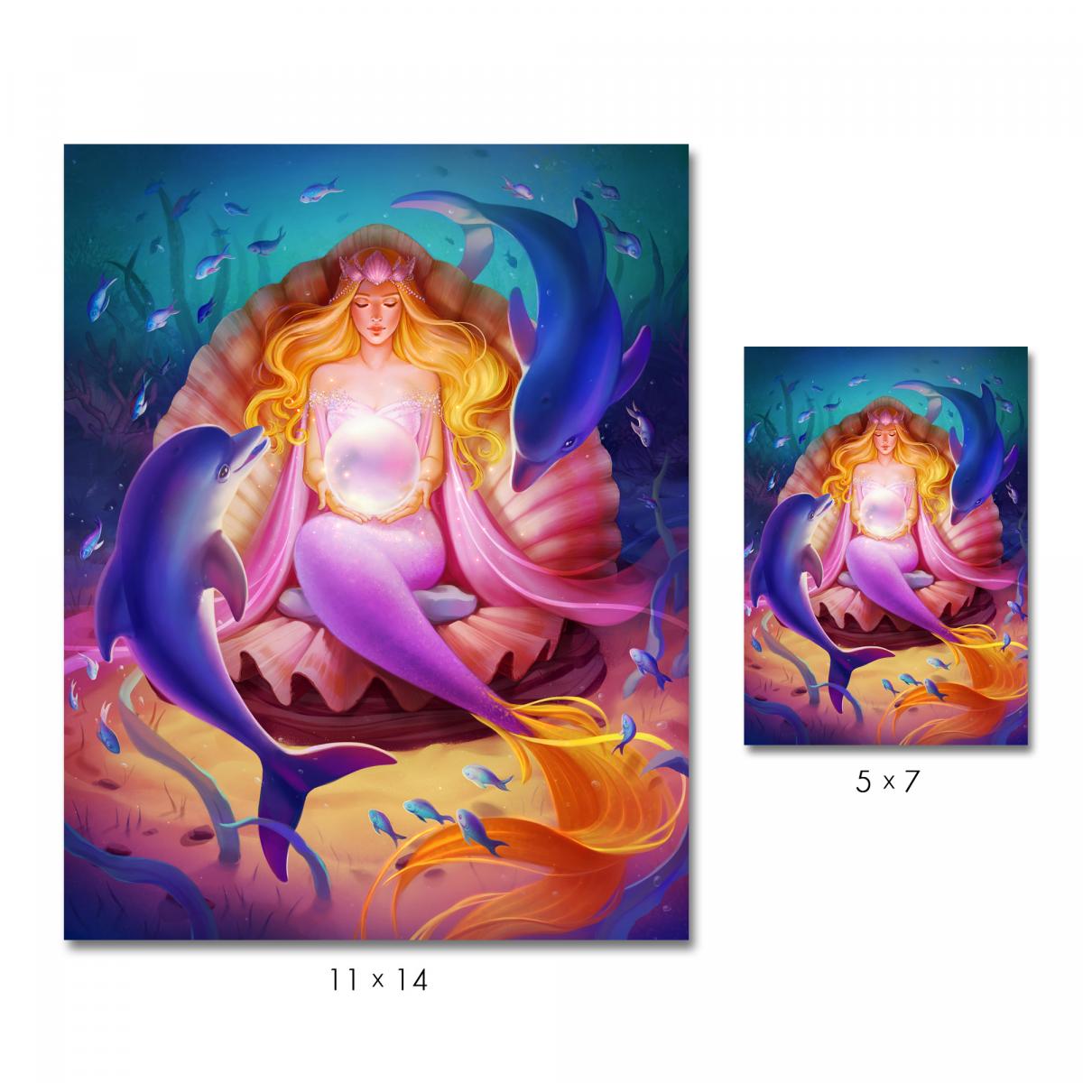 5" x 7" // 11" x 17" Pearl of the Sea Print picture