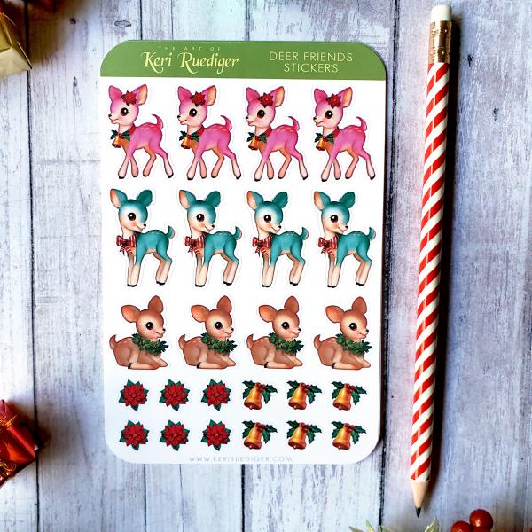 Deer Friends Christmas Planner Sticker Sheet picture