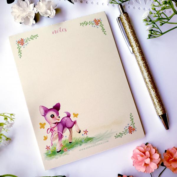 Deer Friends Spring Notepad picture