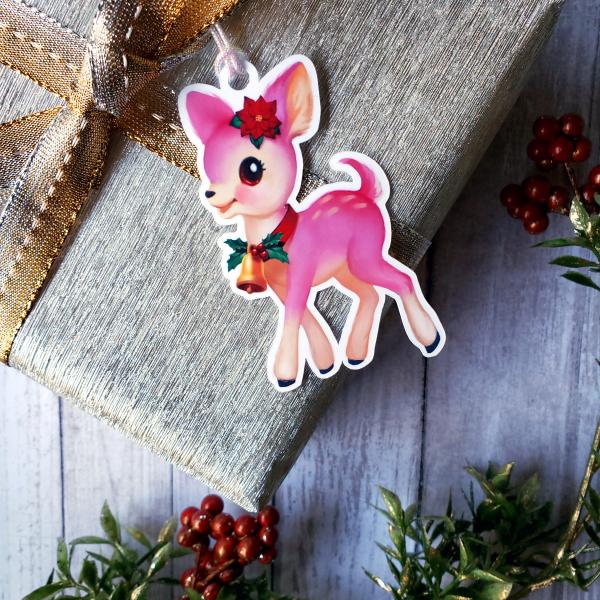 Deer Friends Gift Tag with Ribbon picture