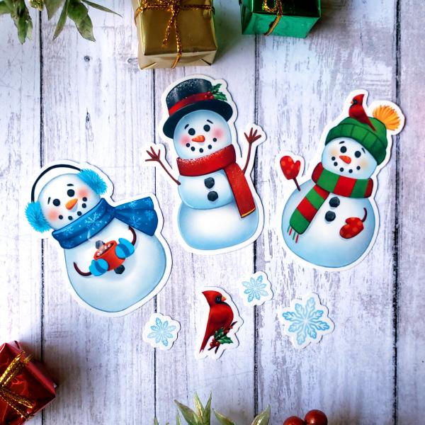 Happy Snowmen Vinyl Sticker Pack