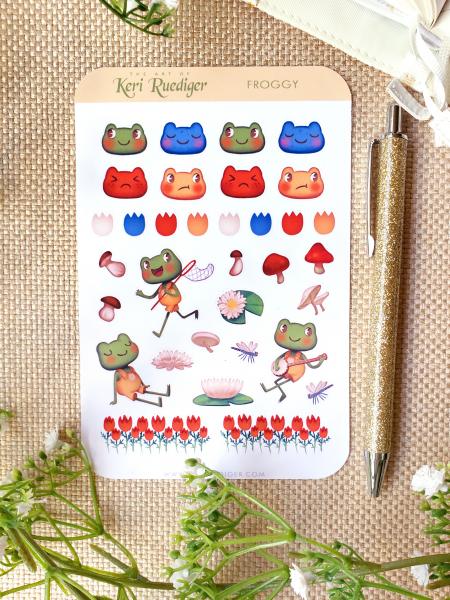 Cute Frog Planner Sticker Sheet picture