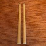Beeswax tapers (2) - classic 12"